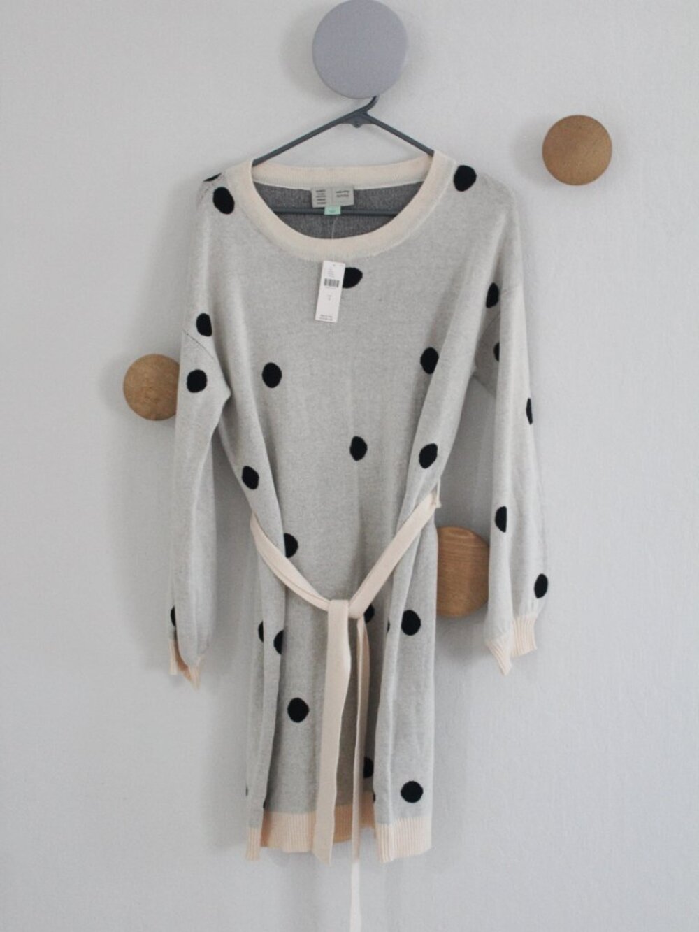 Anthropologie x Saturday Sunday Emilie Tunic Polka Dot Sweater Dress NEW Small - Picture 7 of 7